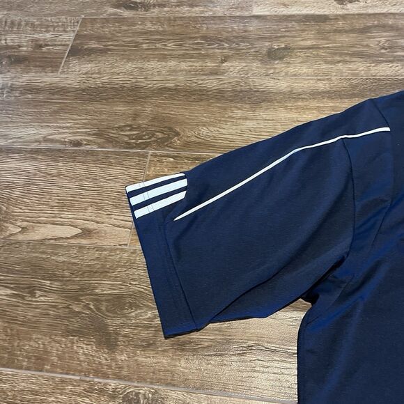 Adidas Golf Polo Shirt Men's XL Blue Climalite Stretch Short Sleeve Rugby Collar - Picture 4 of 13